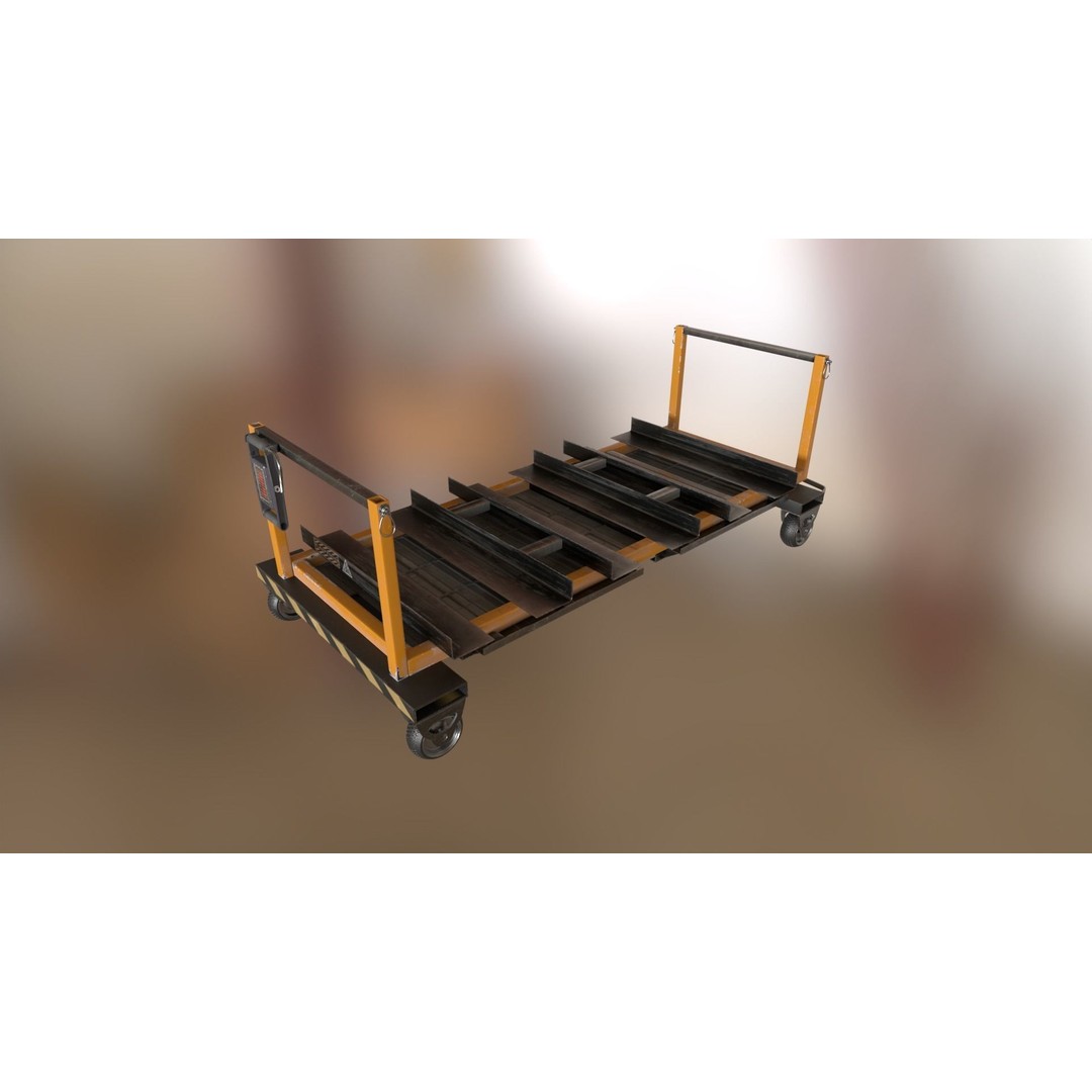 Sci-Fi Trolley 3D Model – Automated Transport Vehicle, FBX, PBR - View 17