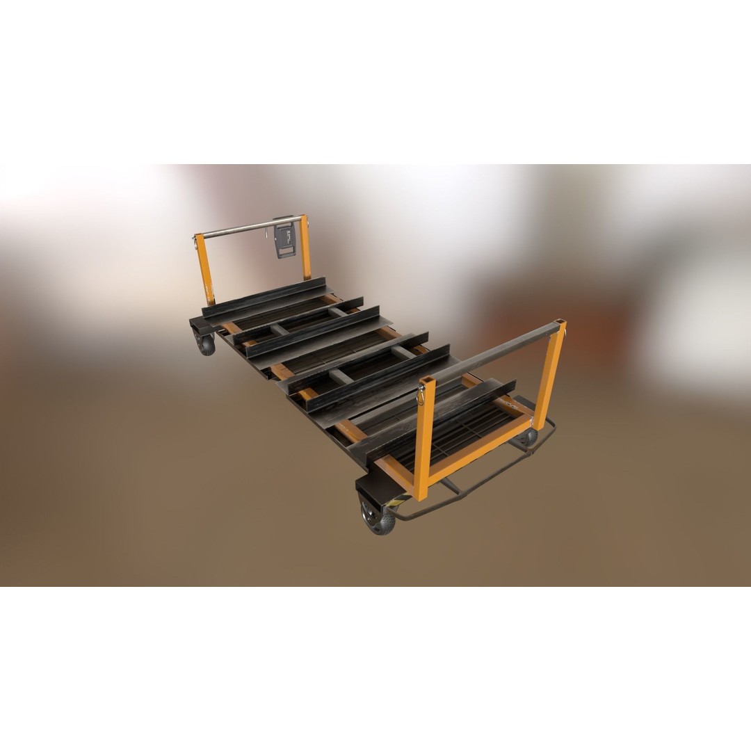 Sci-Fi Trolley 3D Model – Automated Transport Vehicle, FBX, PBR - View 18