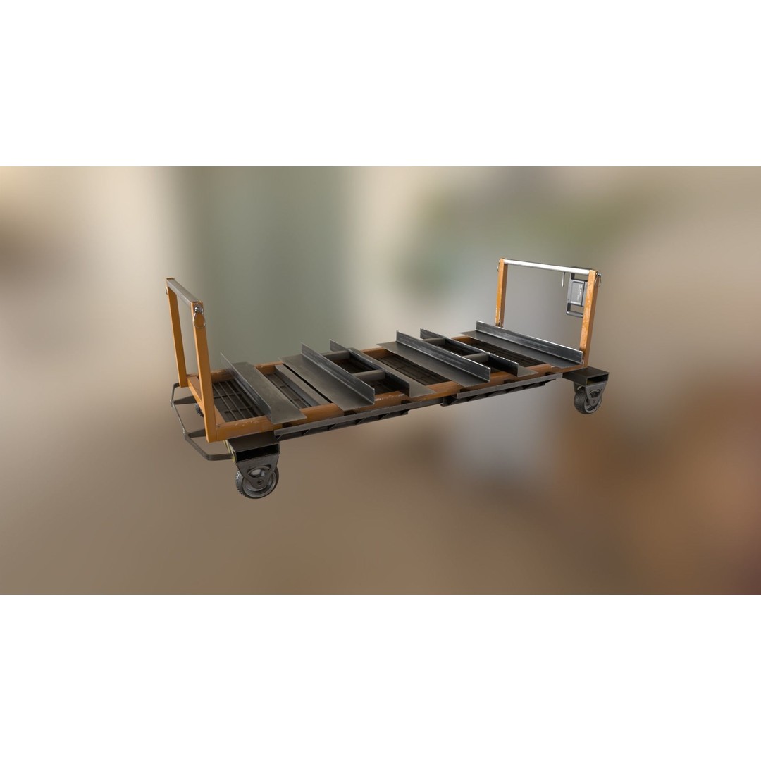 Sci-Fi Trolley 3D Model – Automated Transport Vehicle, FBX, PBR - View 19