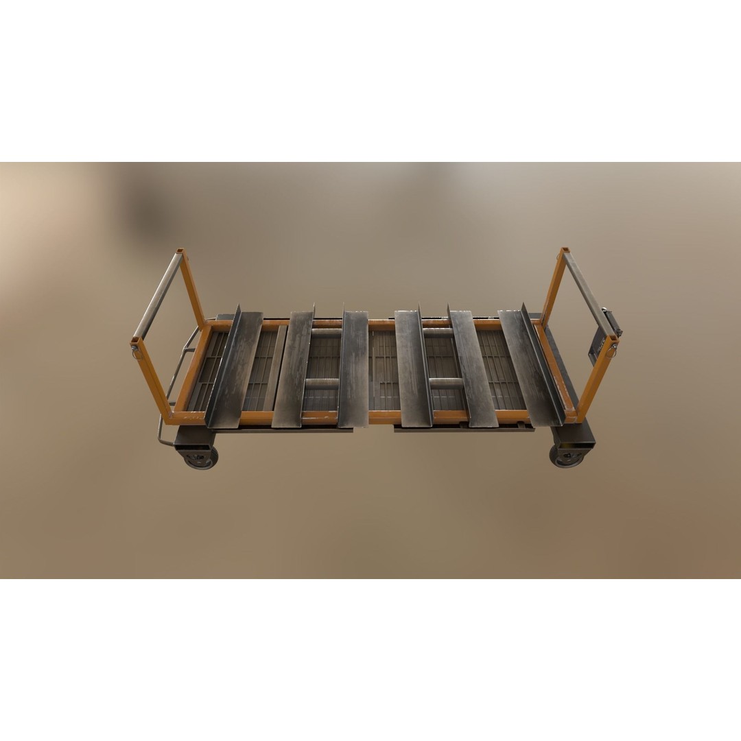 Sci-Fi Trolley 3D Model – Automated Transport Vehicle, FBX, PBR - View 20