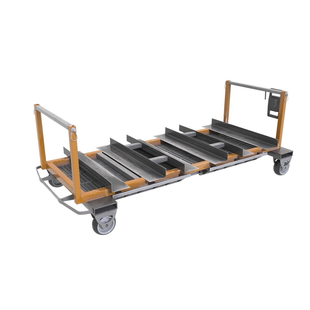 Sci-Fi Trolley 3D Model – Automated Transport Vehicle, FBX, PBR - View 3