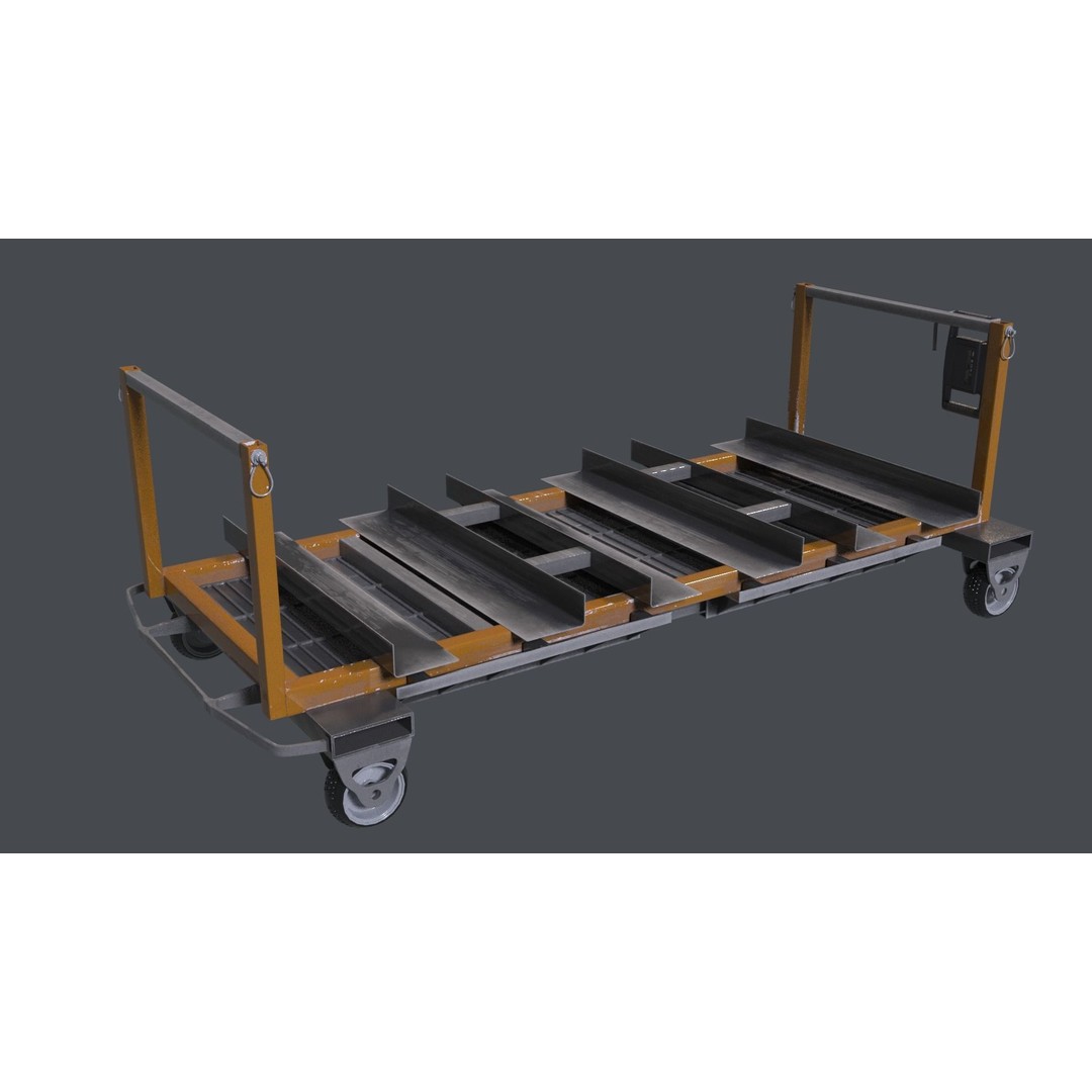 Sci-Fi Trolley 3D Model – Automated Transport Vehicle, FBX, PBR - View 9