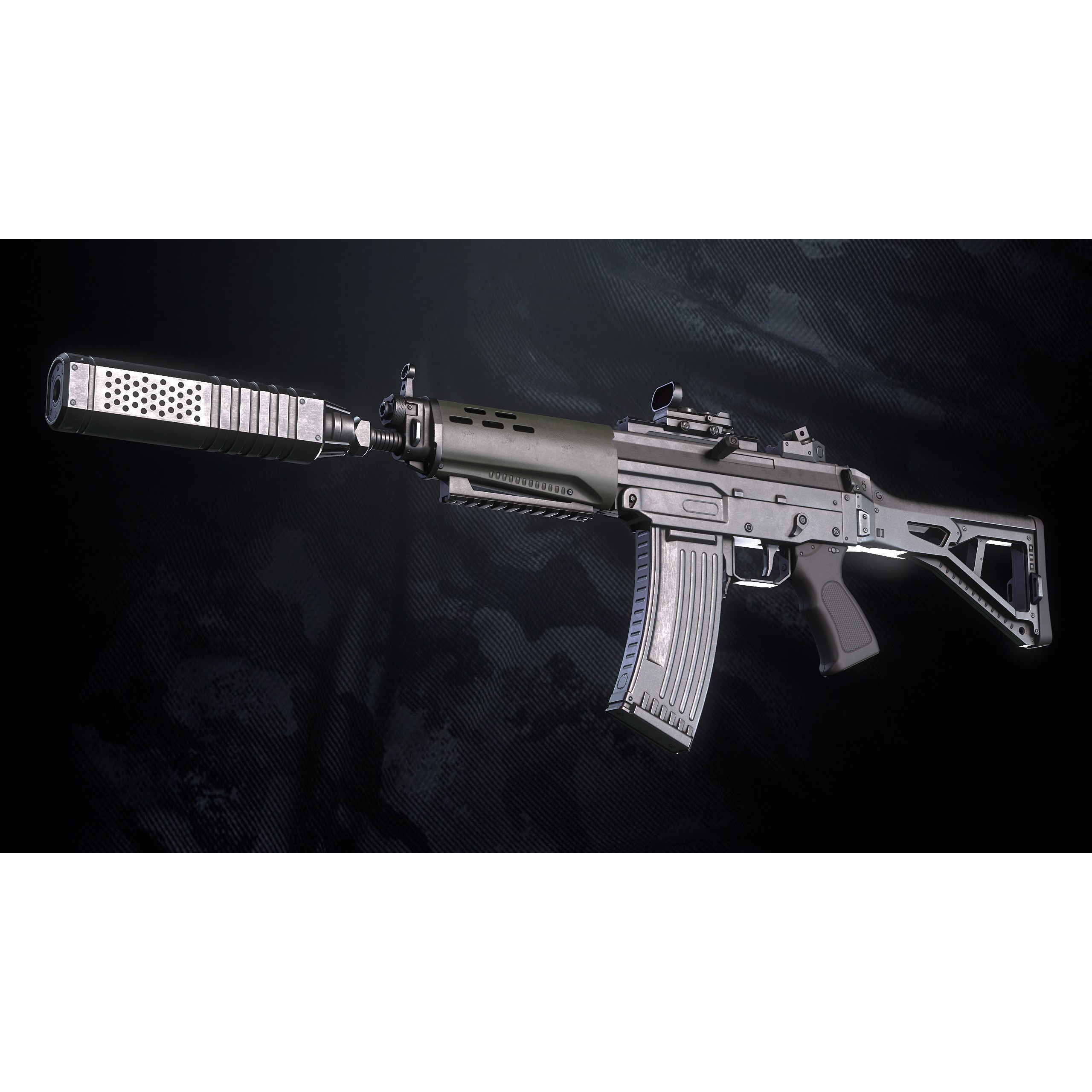 Modern Modular Assault Weapons - Low-Poly Game-Ready 3D Model - View 10