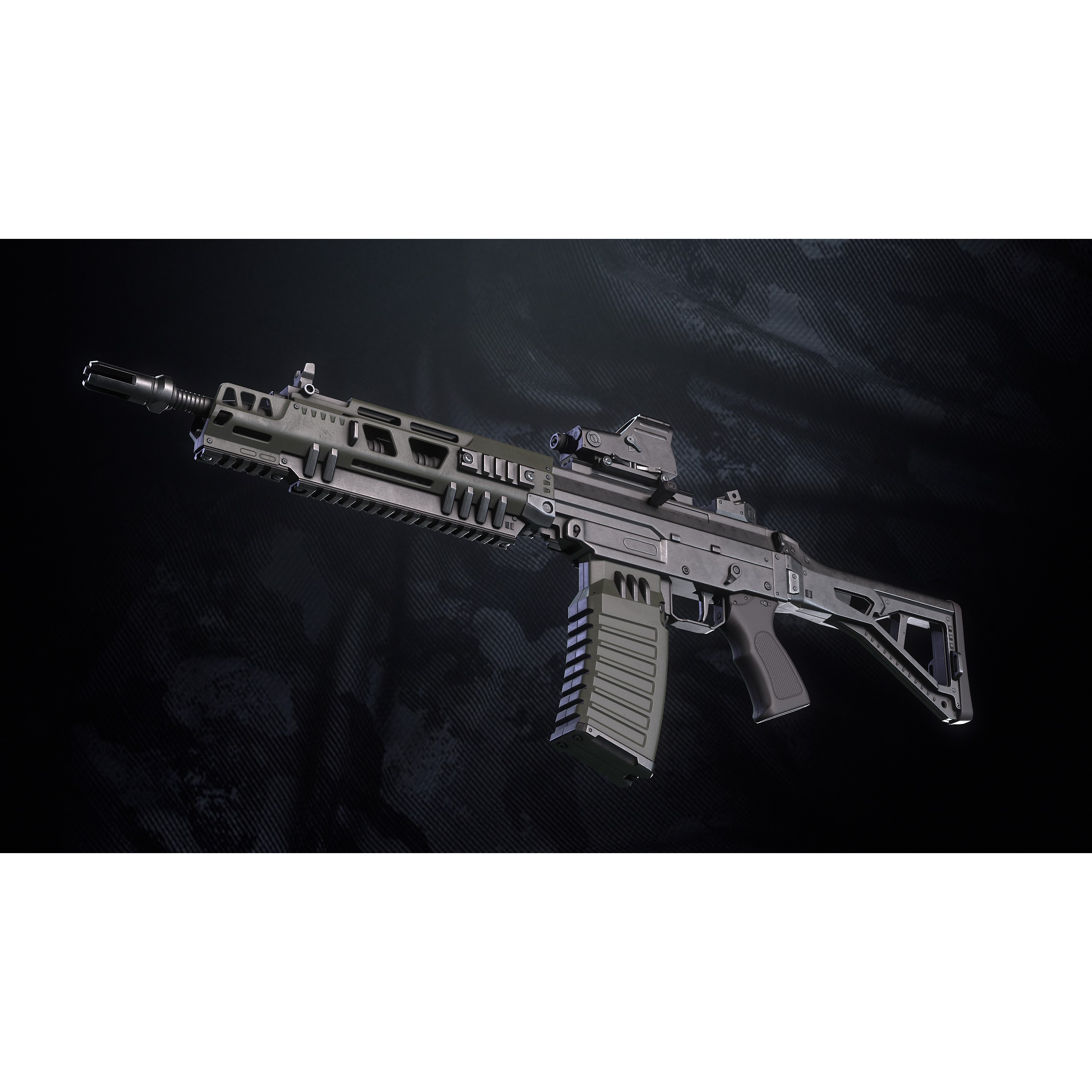 Modern Modular Assault Weapons - Low-Poly Game-Ready 3D Model - View 3