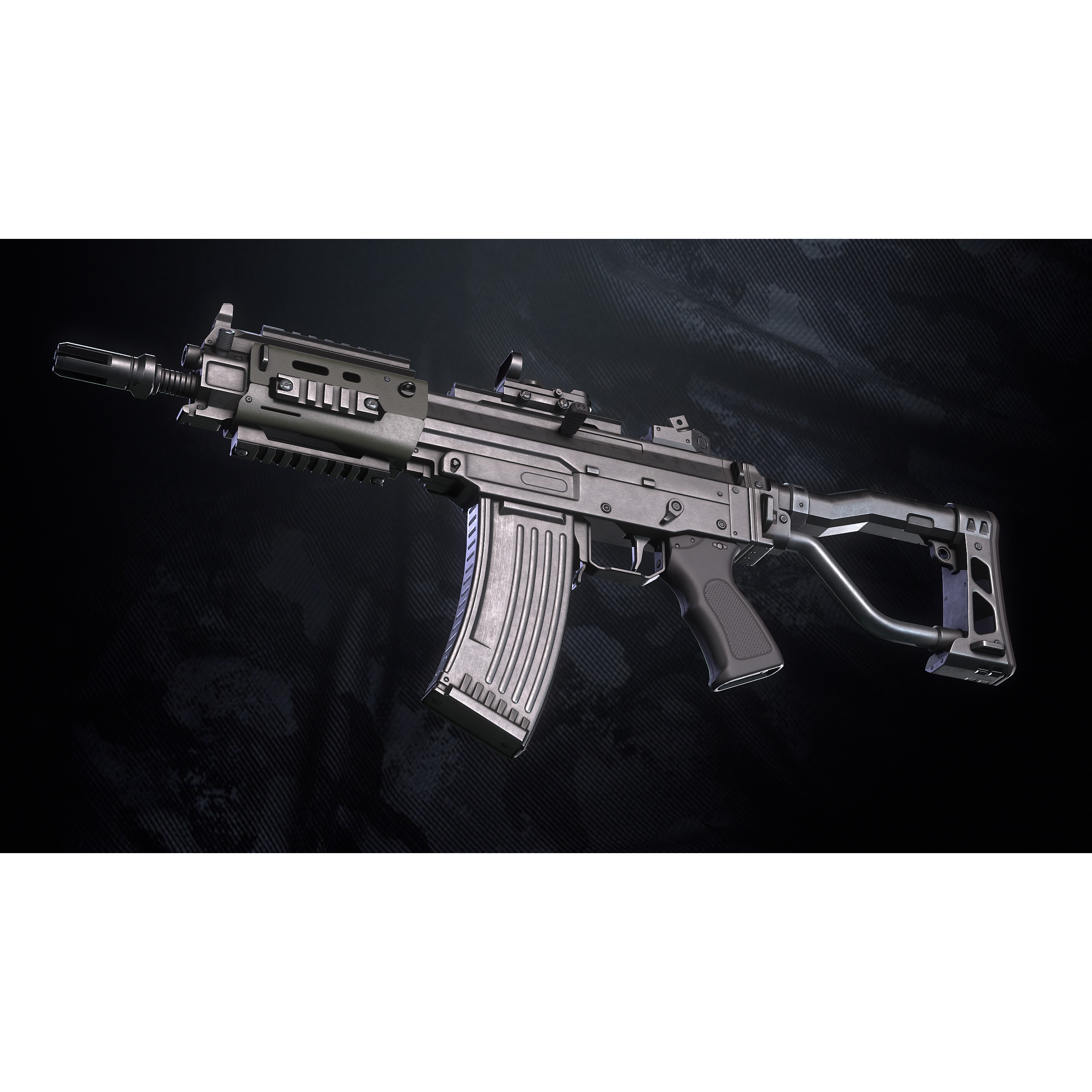 Modern Modular Assault Weapons - Low-Poly Game-Ready 3D Model - View 4