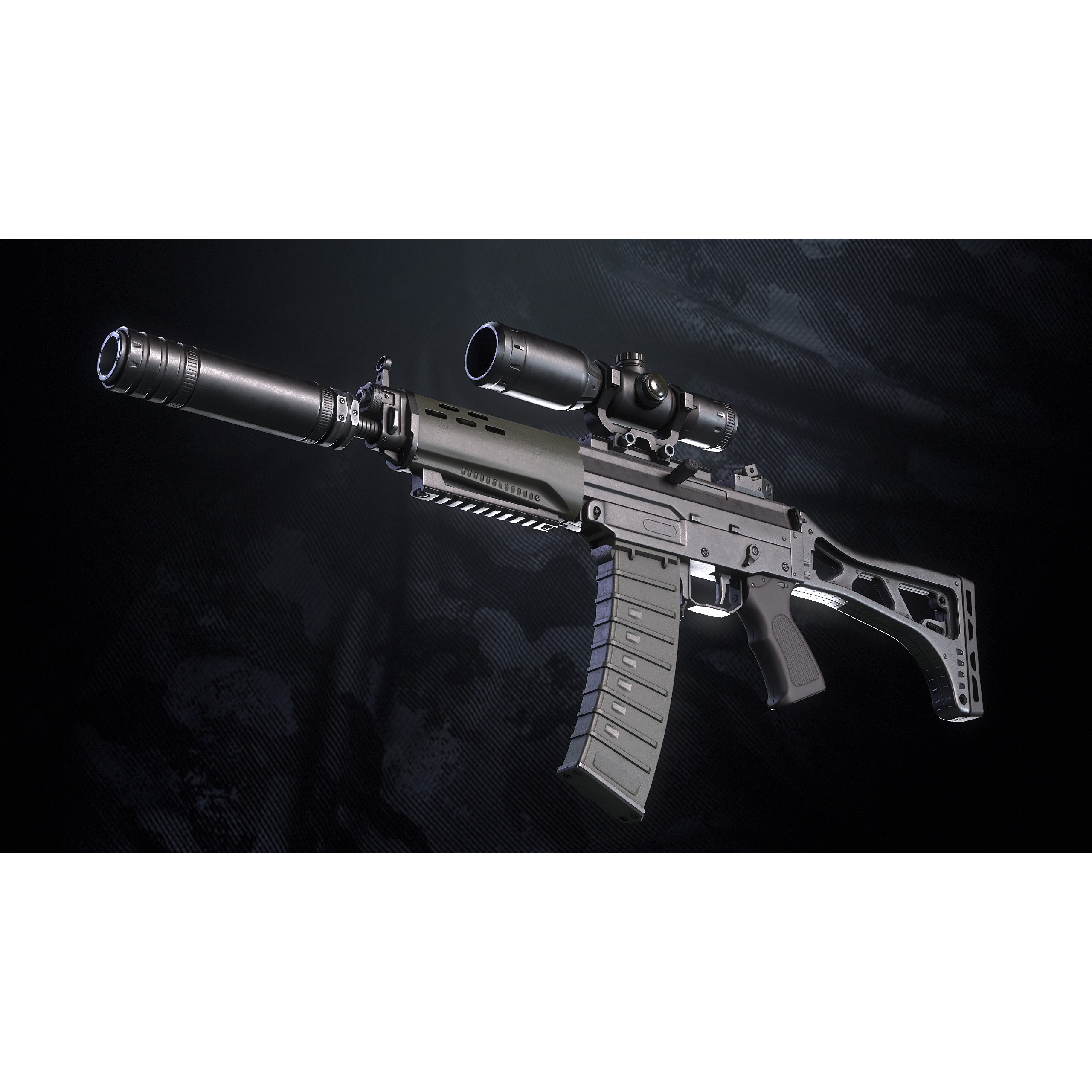 Modern Modular Assault Weapons - Low-Poly Game-Ready 3D Model - View 5