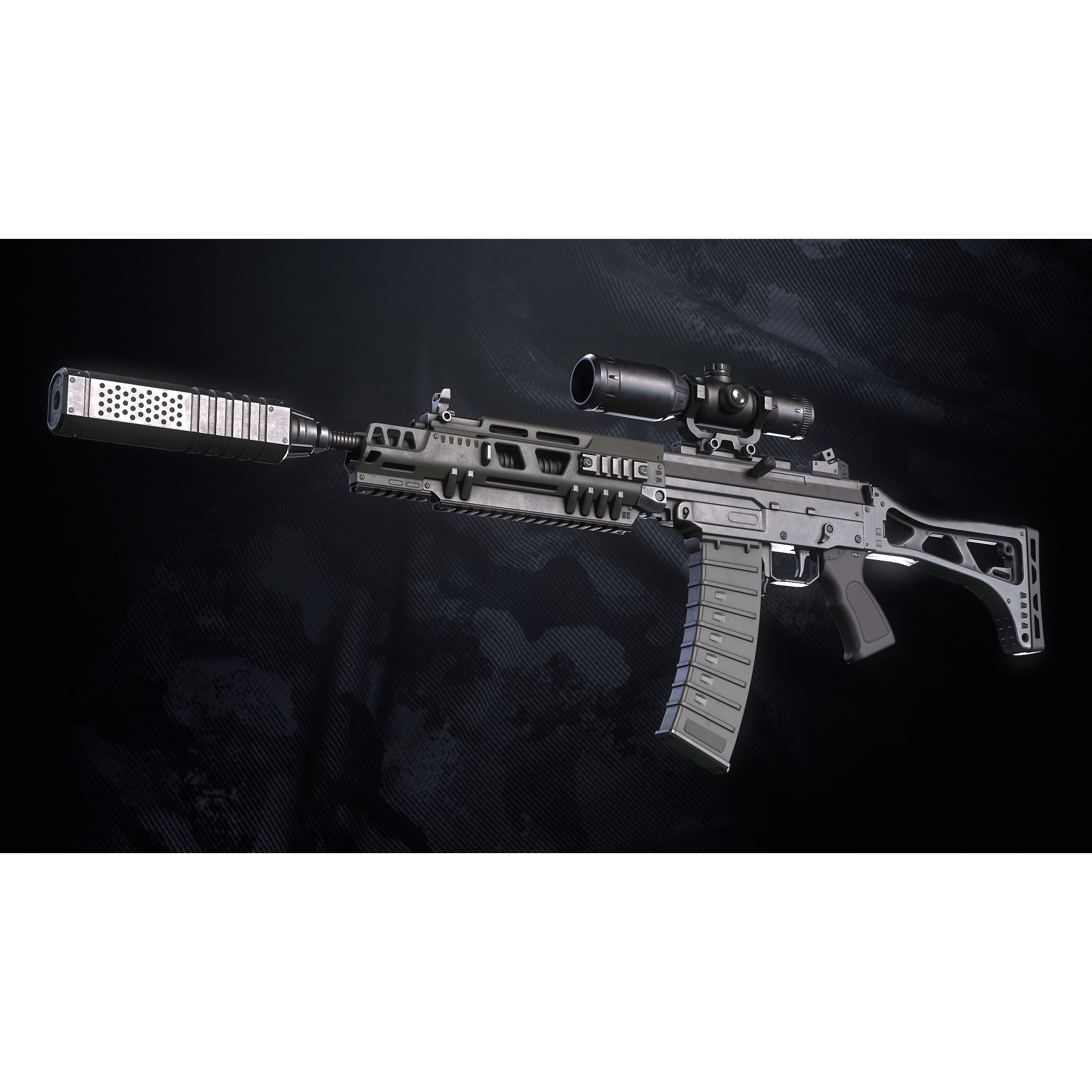 Modern Modular Assault Weapons - Low-Poly Game-Ready 3D Model - View 7