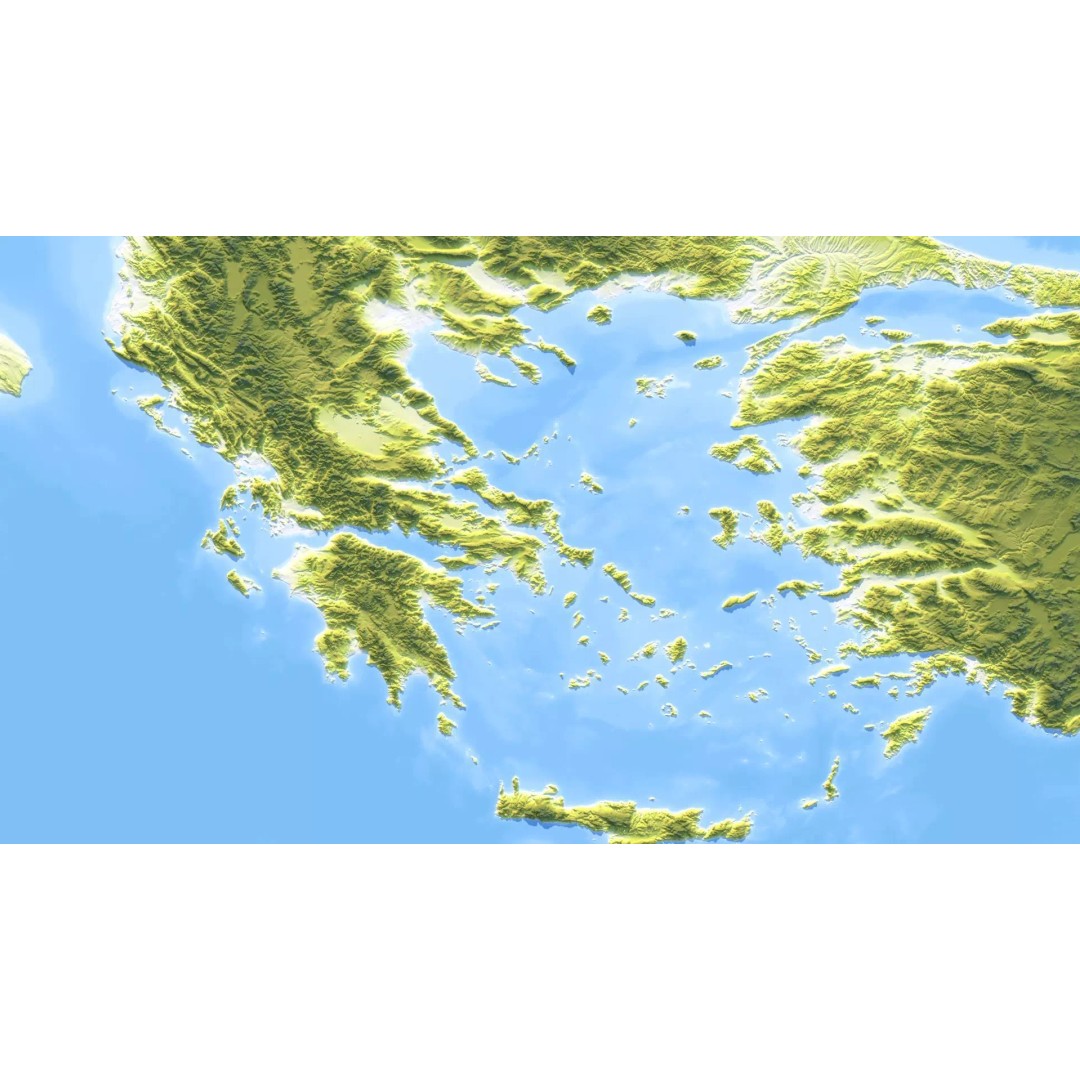 Greece Map 3D Model – Realistic Satellite Terrain with Textures, FBX, OBJ - View 11