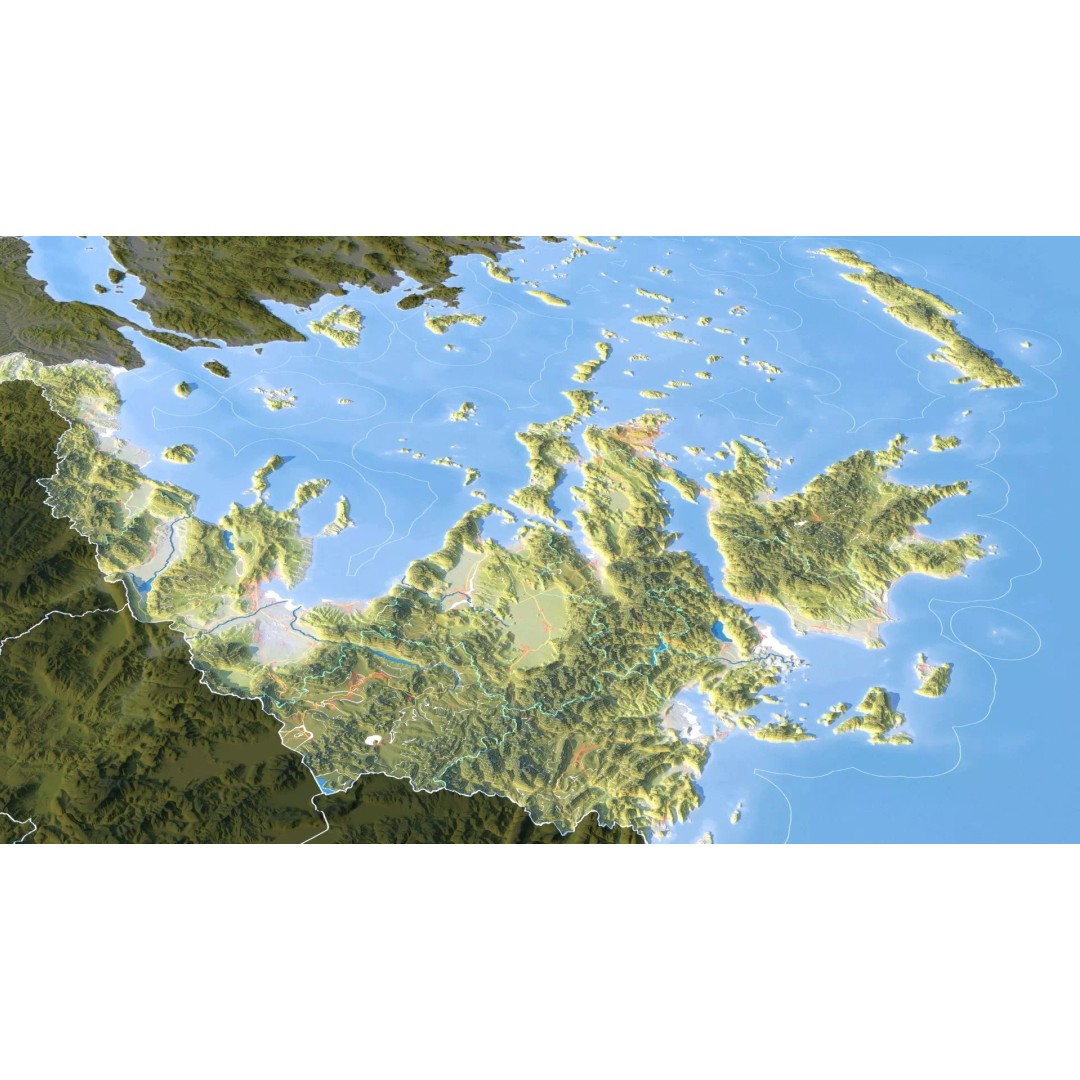 Greece Map 3D Model – Realistic Satellite Terrain with Textures, FBX, OBJ - View 16