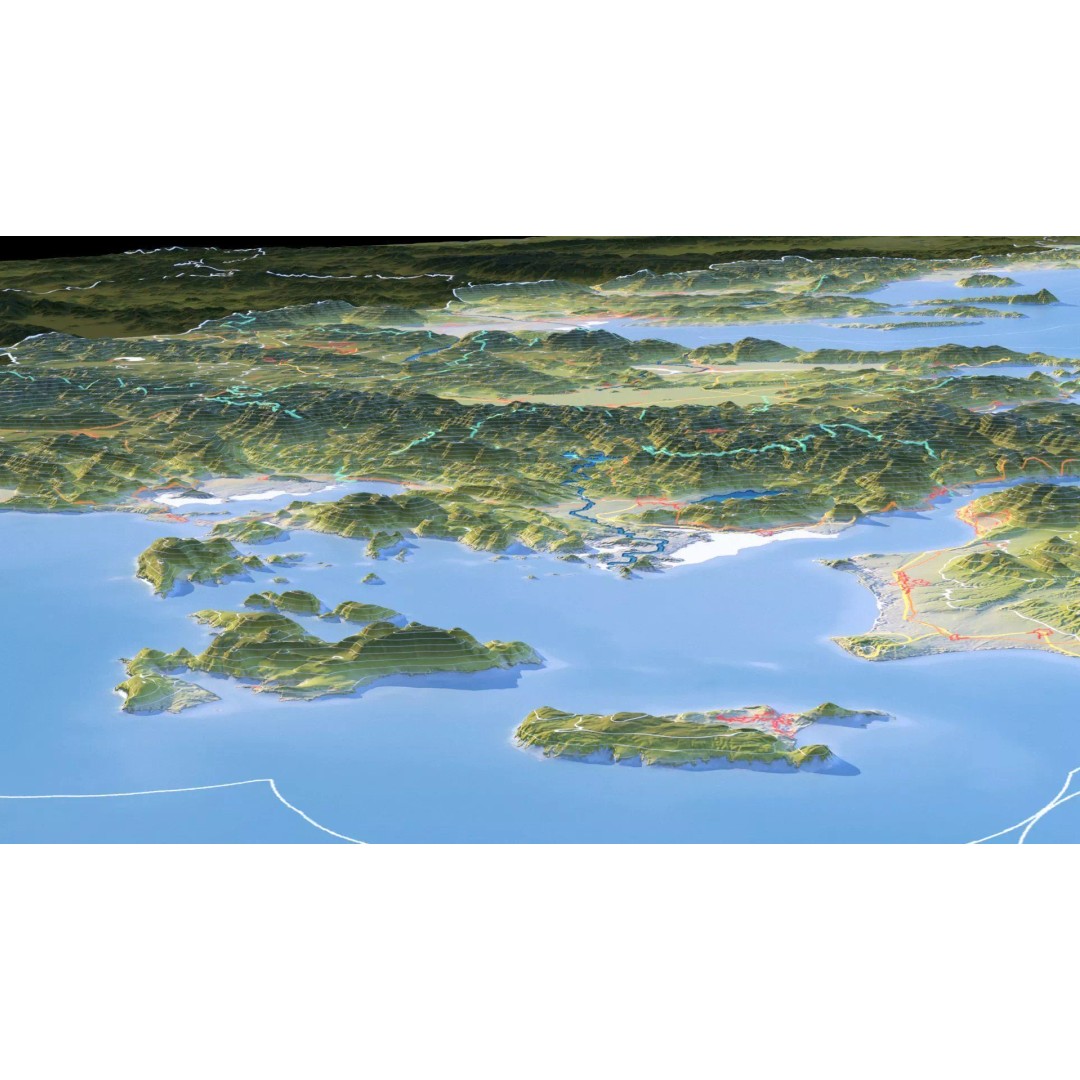 Greece Map 3D Model – Realistic Satellite Terrain with Textures, FBX, OBJ - View 18