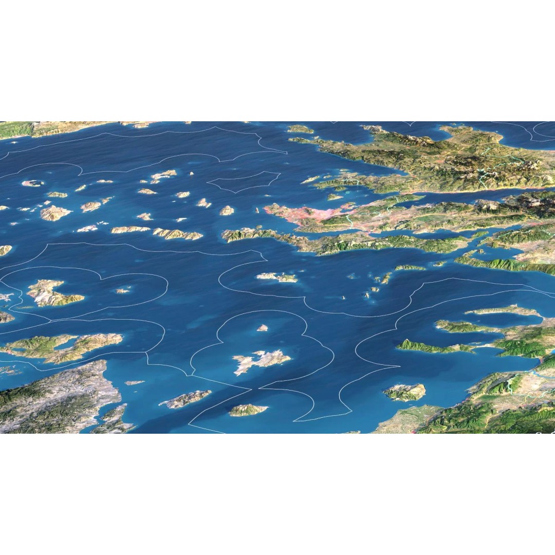 Greece Map 3D Model – Realistic Satellite Terrain with Textures, FBX, OBJ - View 8