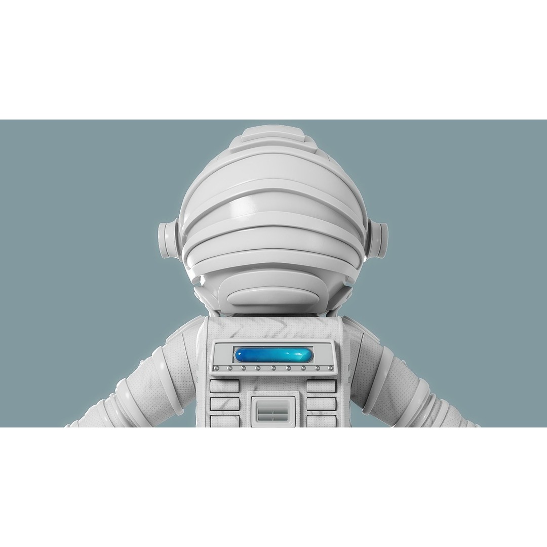 Cartoon Astronaut 3D Model – Rigged Character for Animation, FBX - View 10