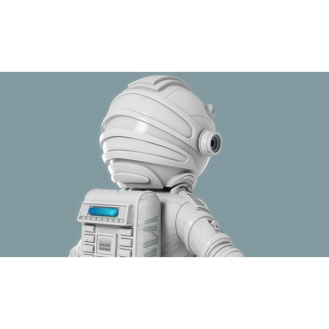 Cartoon Astronaut 3D Model – Rigged Character for Animation, FBX - View 11