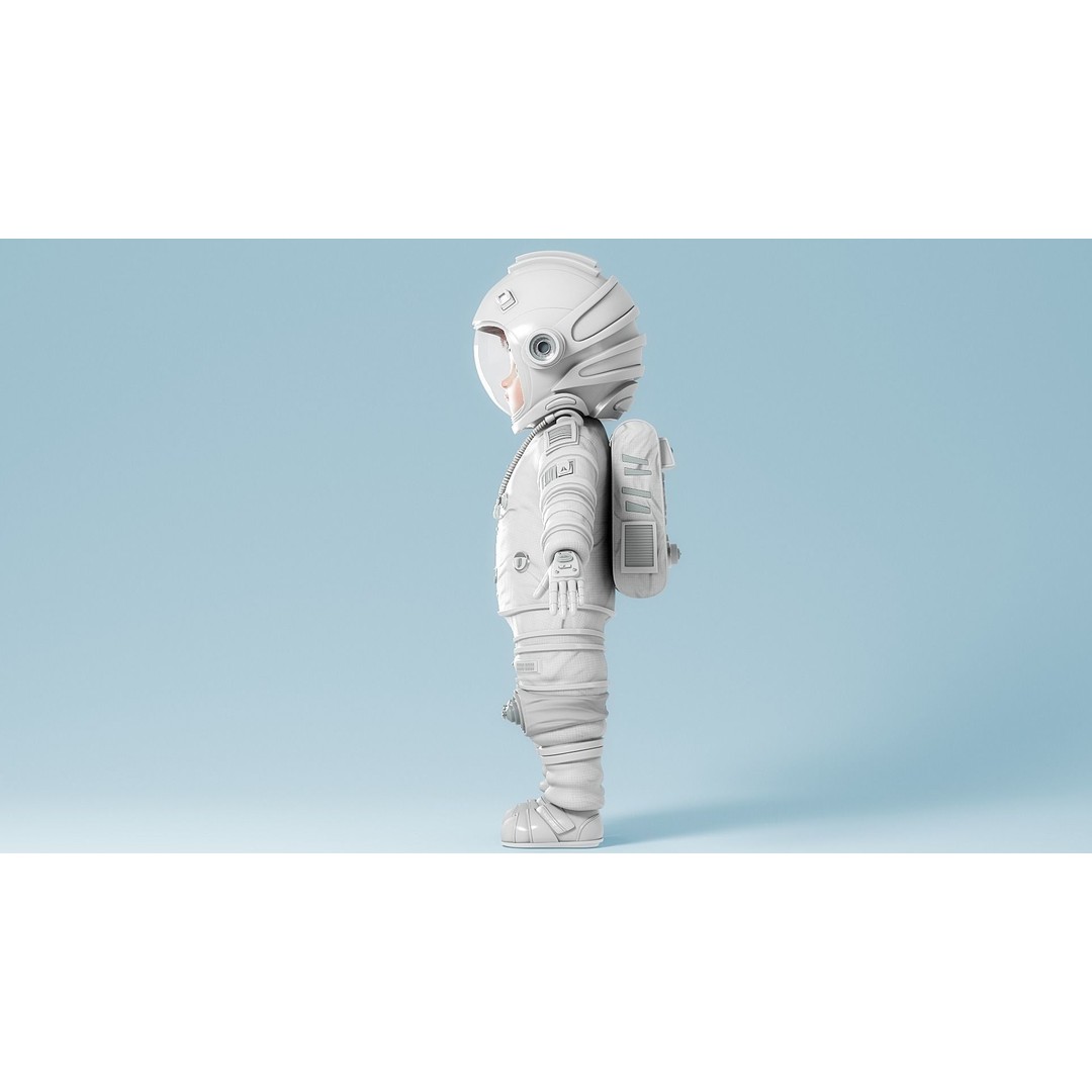 Cartoon Astronaut 3D Model – Rigged Character for Animation, FBX - View 16