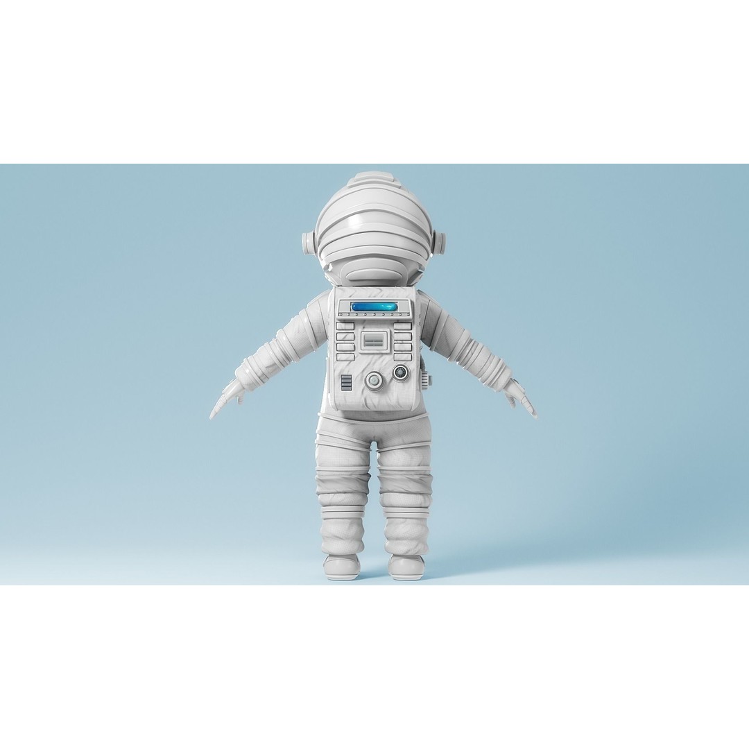 Cartoon Astronaut 3D Model – Rigged Character for Animation, FBX - View 18