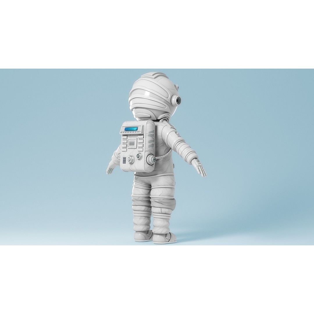 Cartoon Astronaut 3D Model – Rigged Character for Animation, FBX - View 19