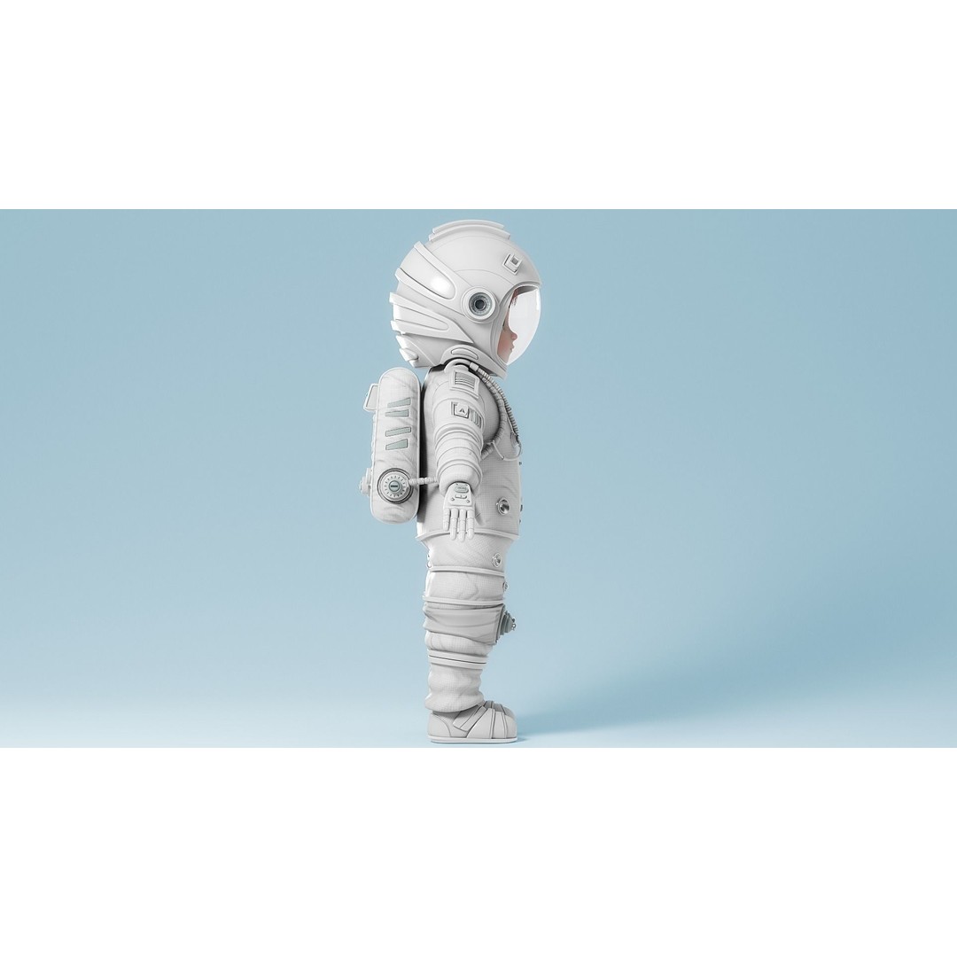 Cartoon Astronaut 3D Model – Rigged Character for Animation, FBX - View 20