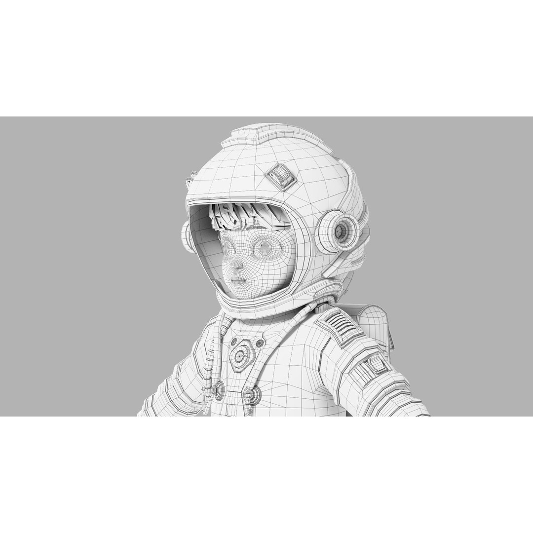 Cartoon Astronaut 3D Model – Rigged Character for Animation, FBX - View 23