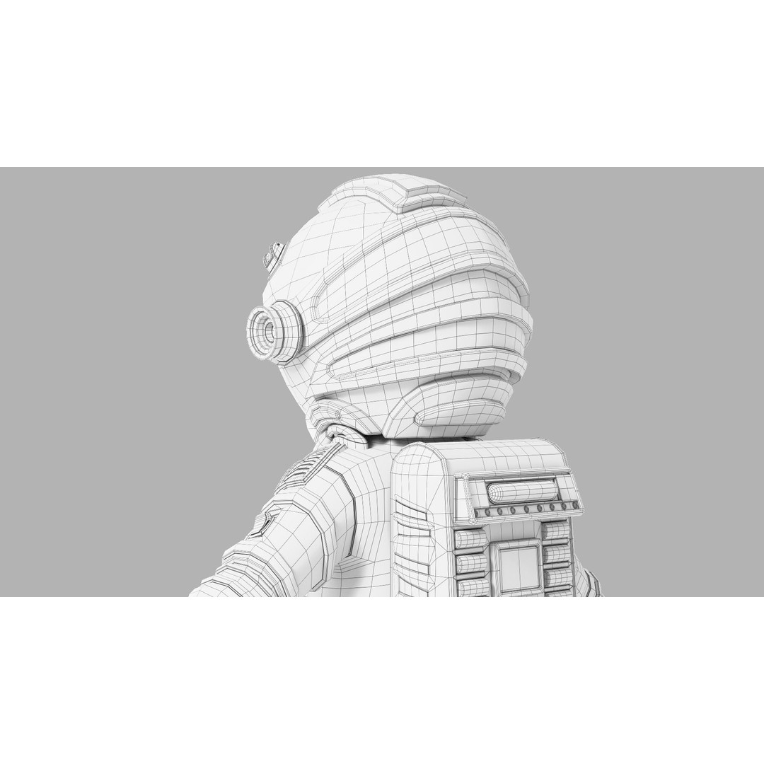 Cartoon Astronaut 3D Model – Rigged Character for Animation, FBX - View 25