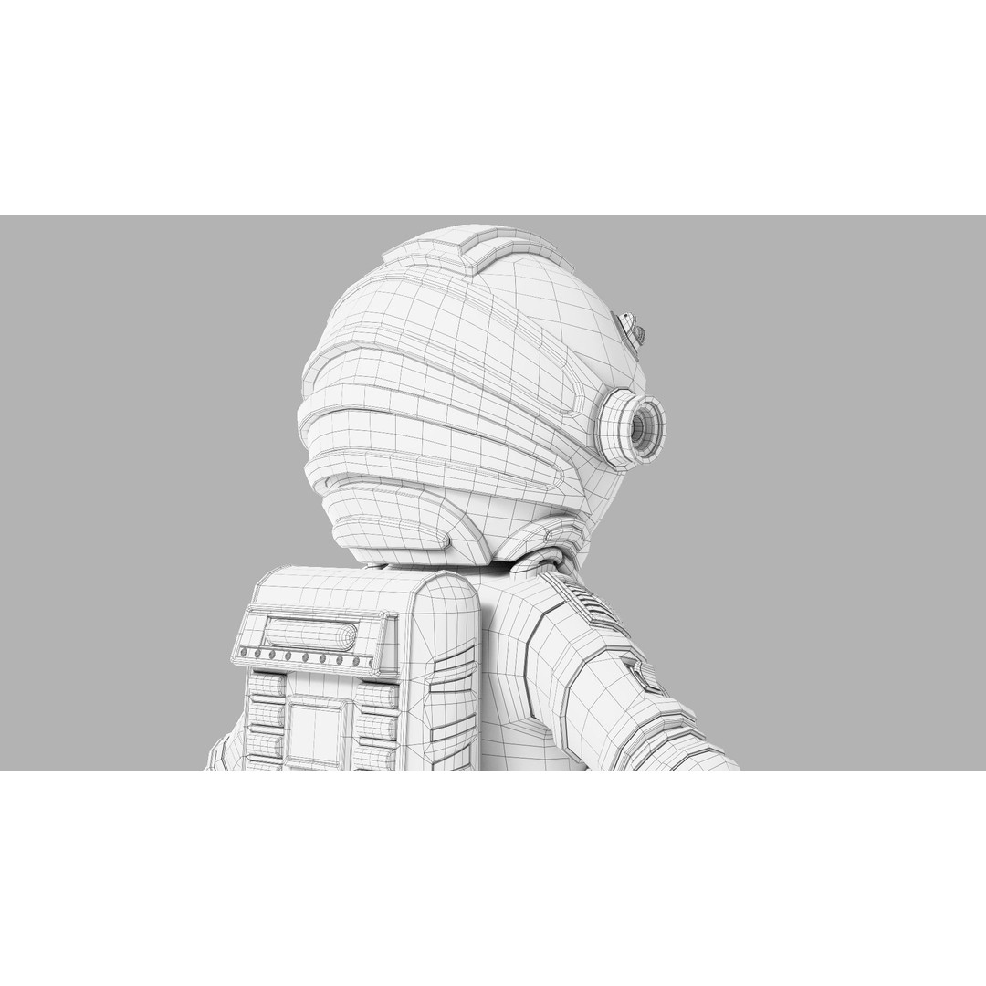 Cartoon Astronaut 3D Model – Rigged Character for Animation, FBX - View 27