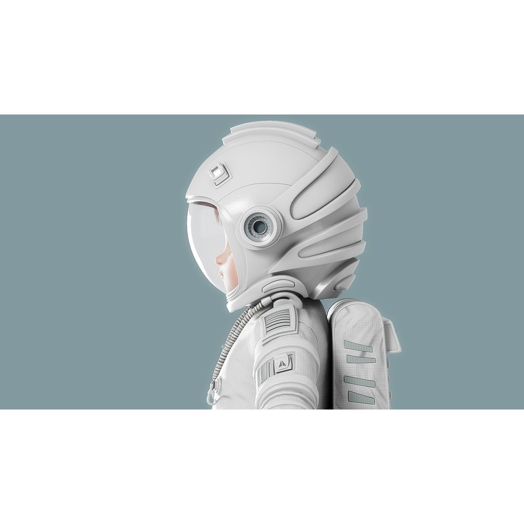 Cartoon Astronaut 3D Model – Rigged Character for Animation, FBX - View 8