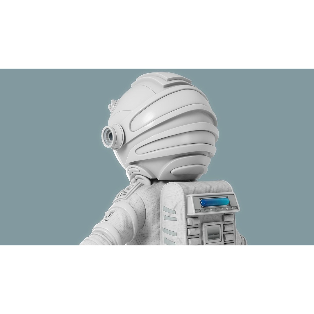 Cartoon Astronaut 3D Model – Rigged Character for Animation, FBX - View 9