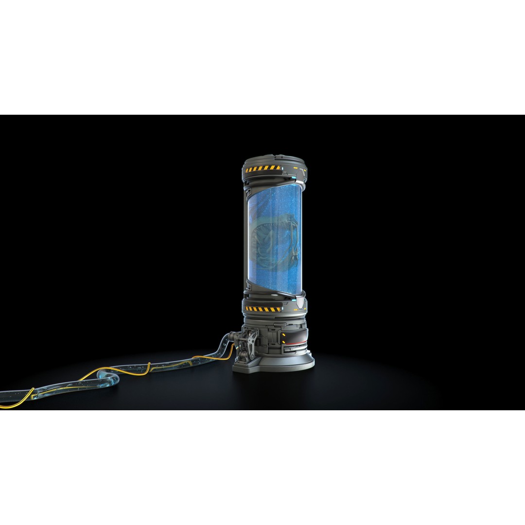 Cryo Capsules 3D Model – Sci-Fi Laboratory Asset, OBJ - View 5