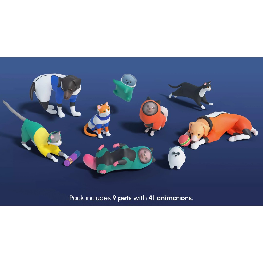 Astronaut Characters 3D Model – Low-Poly Game Asset, Rigged & Animated - View 12