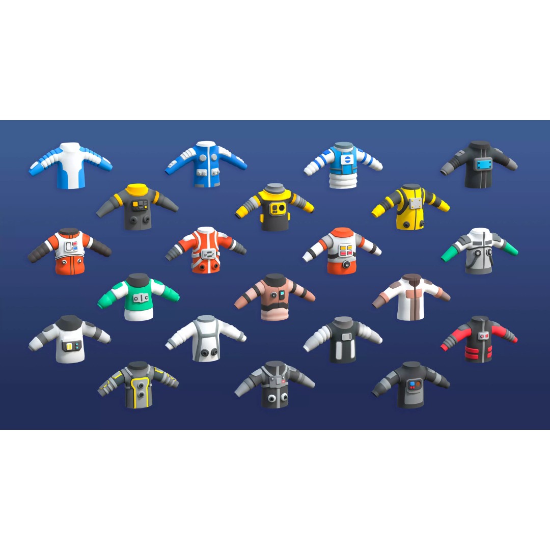 Astronaut Characters 3D Model – Low-Poly Game Asset, Rigged & Animated - View 18