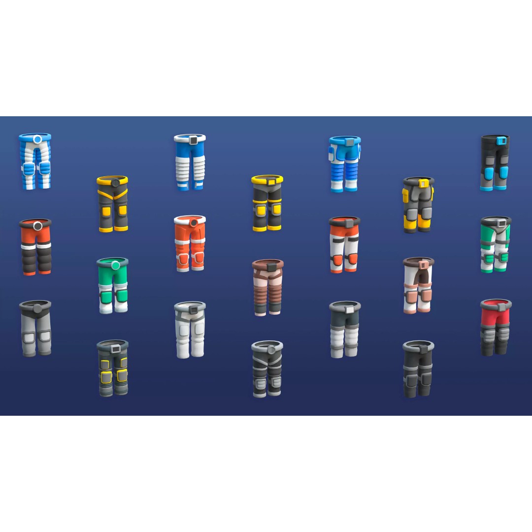 Astronaut Characters 3D Model – Low-Poly Game Asset, Rigged & Animated - View 19