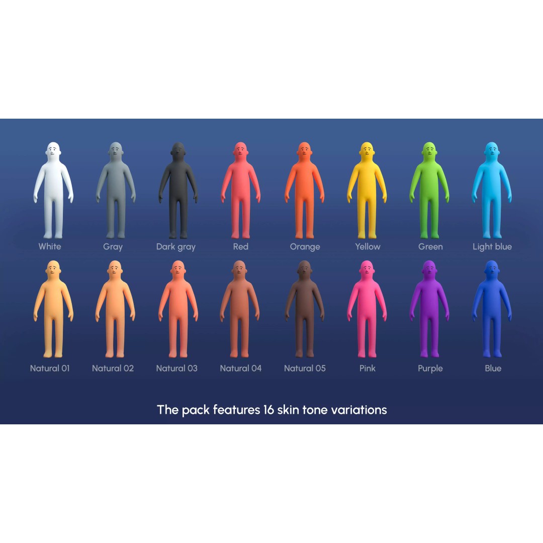 Astronaut Characters 3D Model – Low-Poly Game Asset, Rigged & Animated - View 7