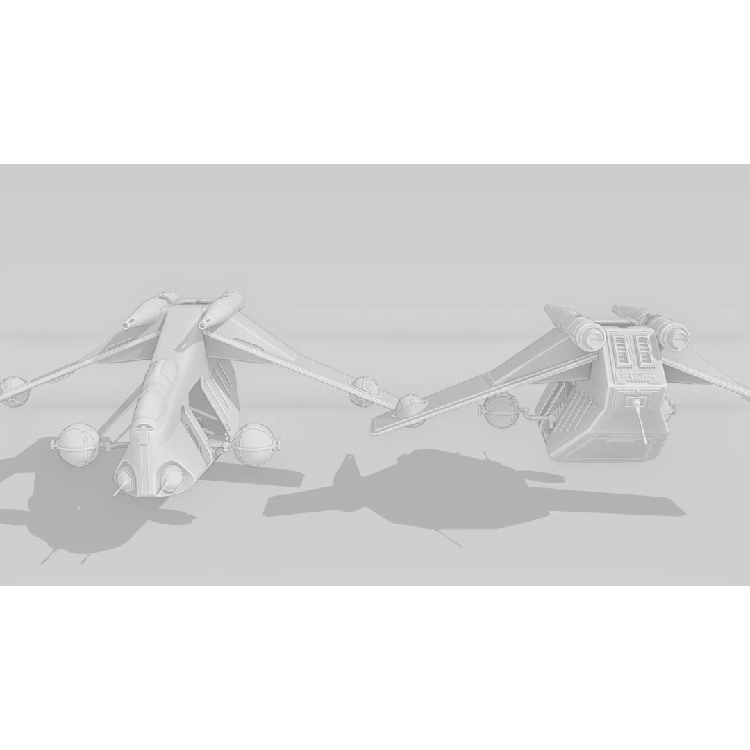 LAAT 3D Model – Low Poly Game Ready Sci-Fi Transport, FBX - View 21