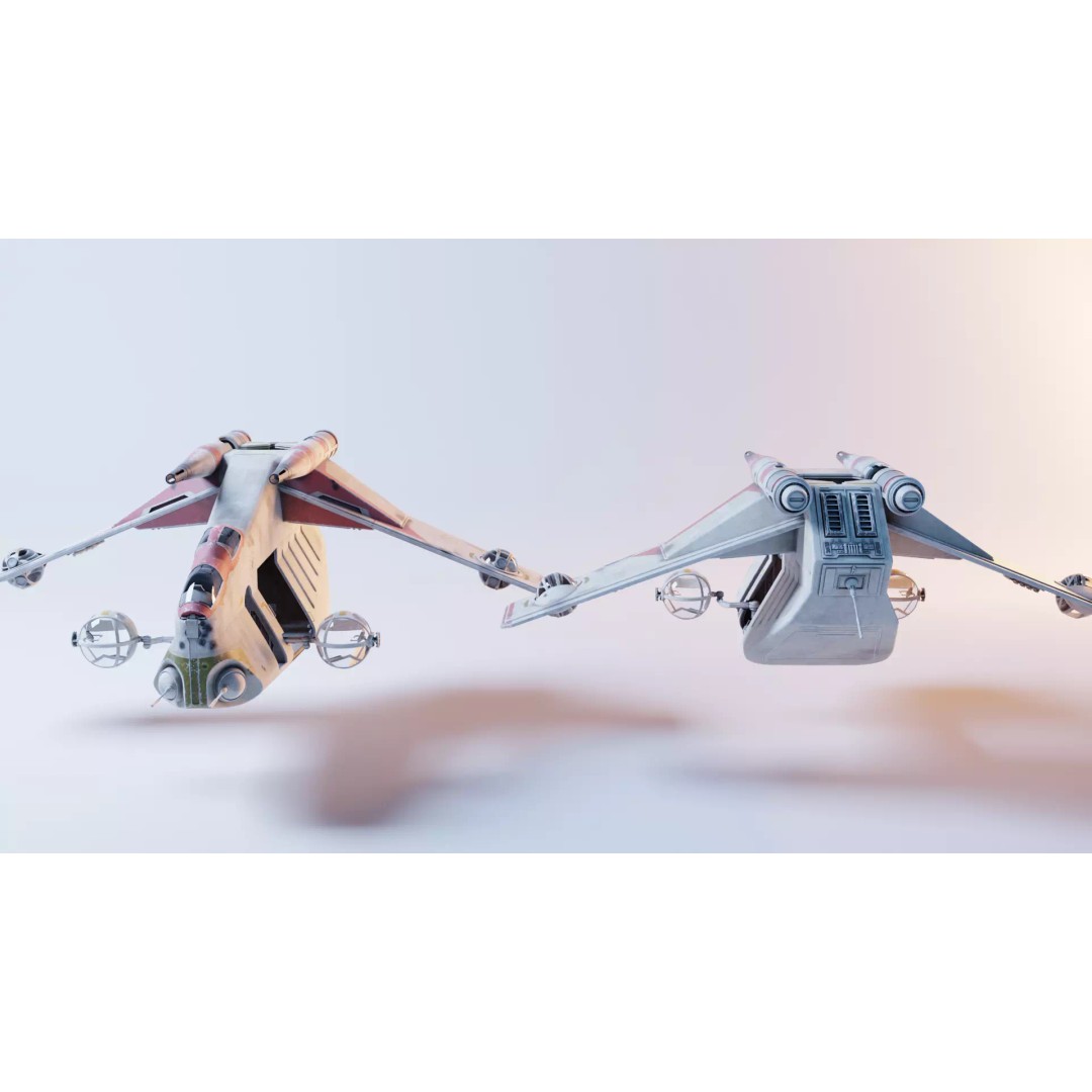 LAAT 3D Model – Low Poly Game Ready Sci-Fi Transport, FBX - View 3