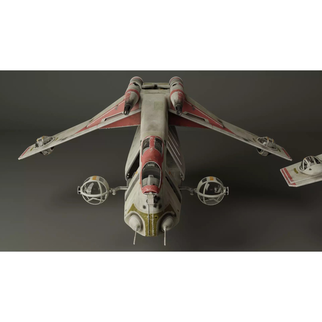 LAAT 3D Model – Low Poly Game Ready Sci-Fi Transport, FBX - View 5
