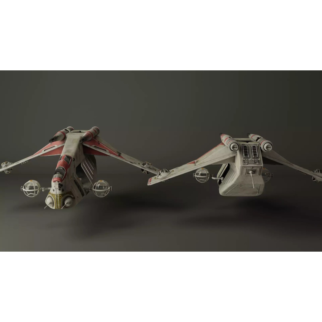 LAAT 3D Model – Low Poly Game Ready Sci-Fi Transport, FBX - View 7