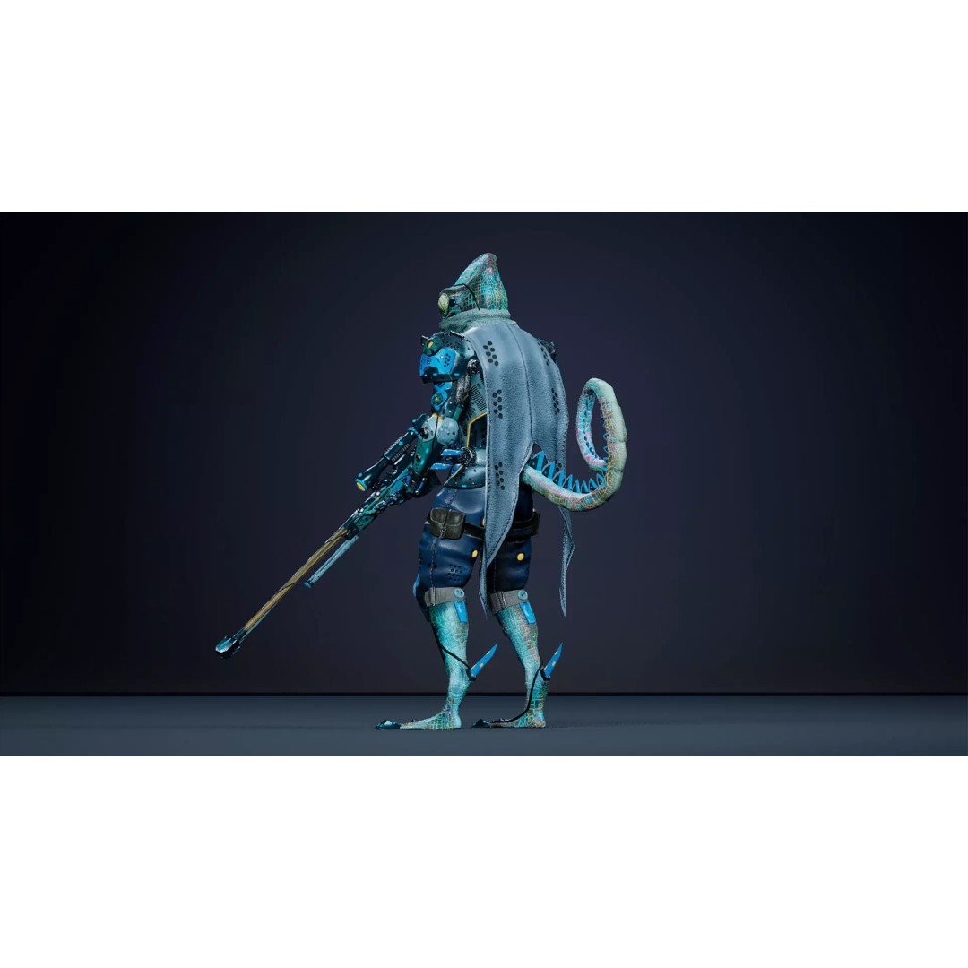 Alien Chameleon 3D Model – Low-Poly Animated Character, FBX, UE4/UE5 - View 16