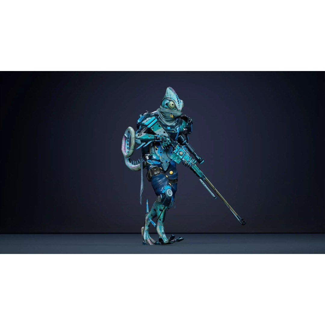 Alien Chameleon 3D Model – Low-Poly Animated Character, FBX, UE4/UE5 - View 17
