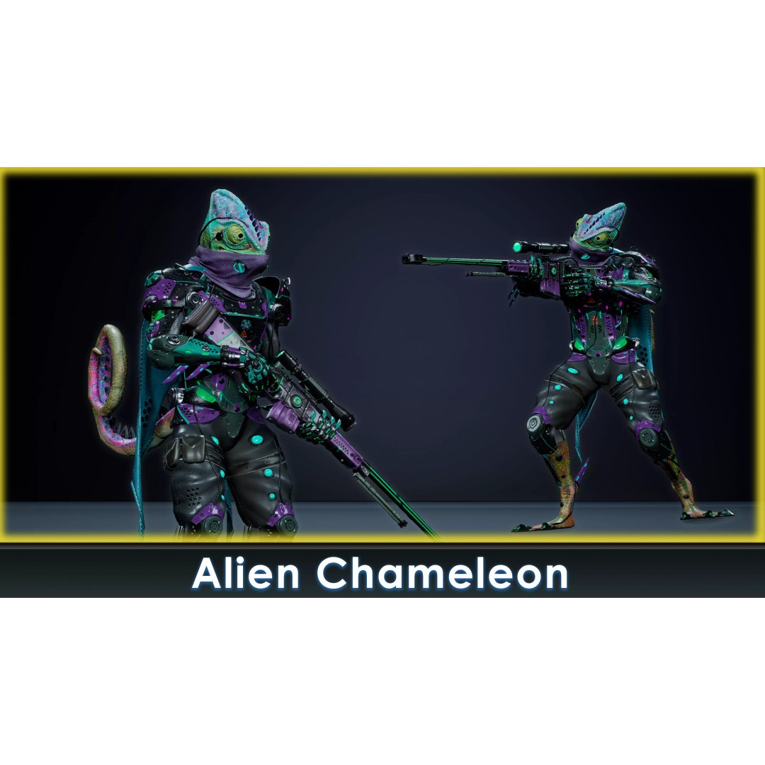 Alien Chameleon 3D Model – Low-Poly Animated Character, FBX, UE4/UE5 - View 2
