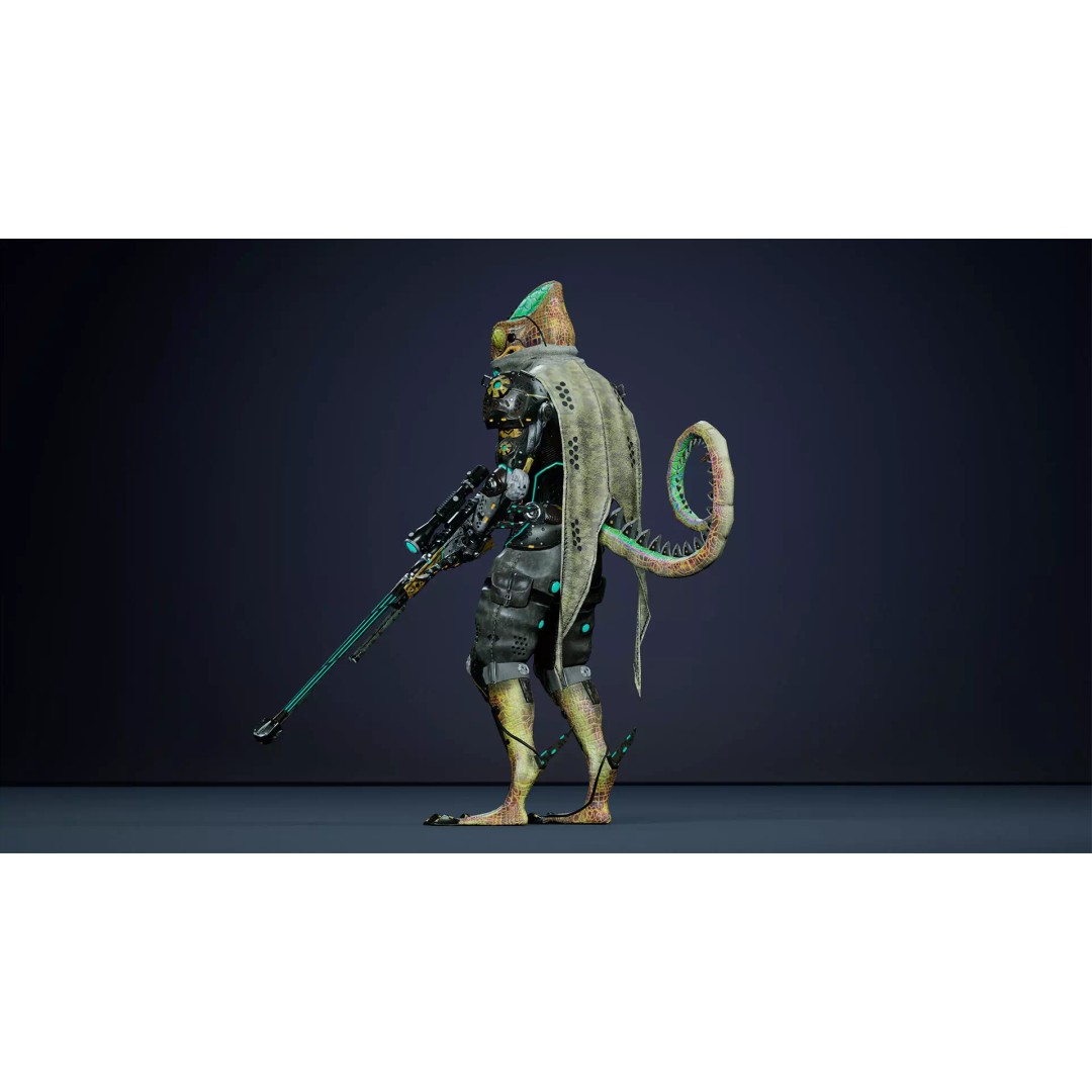 Alien Chameleon 3D Model – Low-Poly Animated Character, FBX, UE4/UE5 - View 22