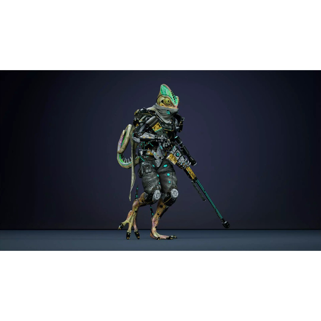 Alien Chameleon 3D Model – Low-Poly Animated Character, FBX, UE4/UE5 - View 23