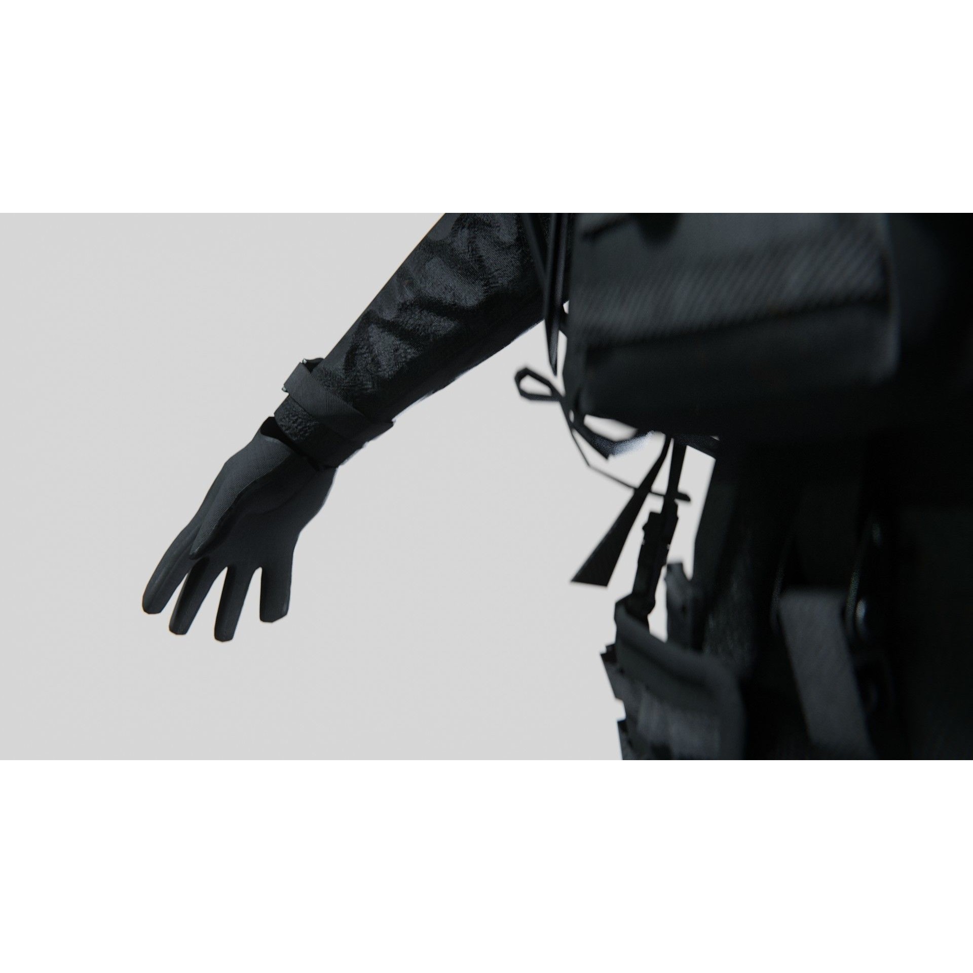 Soldier Diver Suit - Low-Poly Game-Ready 3D Model - View 12