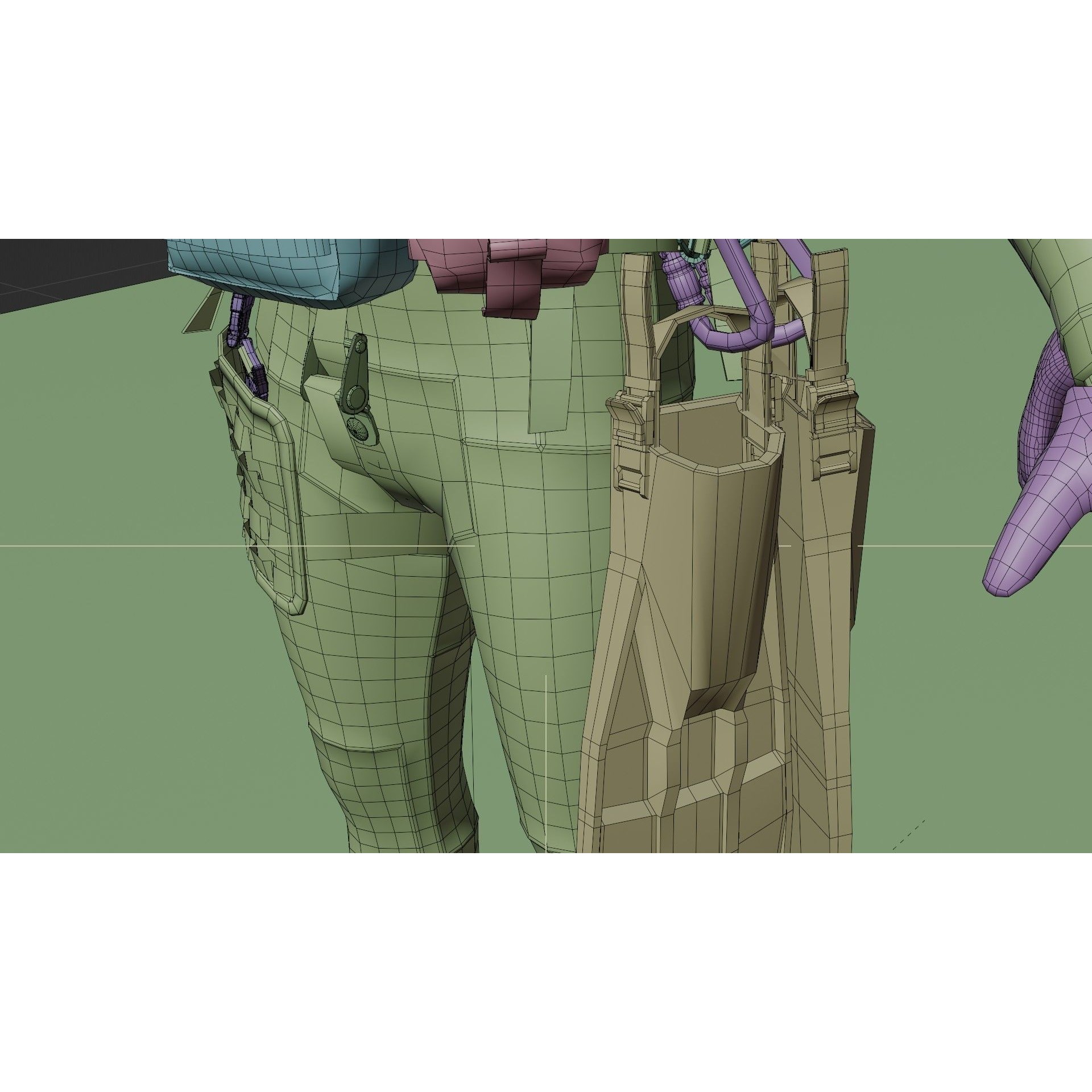 Soldier Diver Suit - Low-Poly Game-Ready 3D Model - View 22