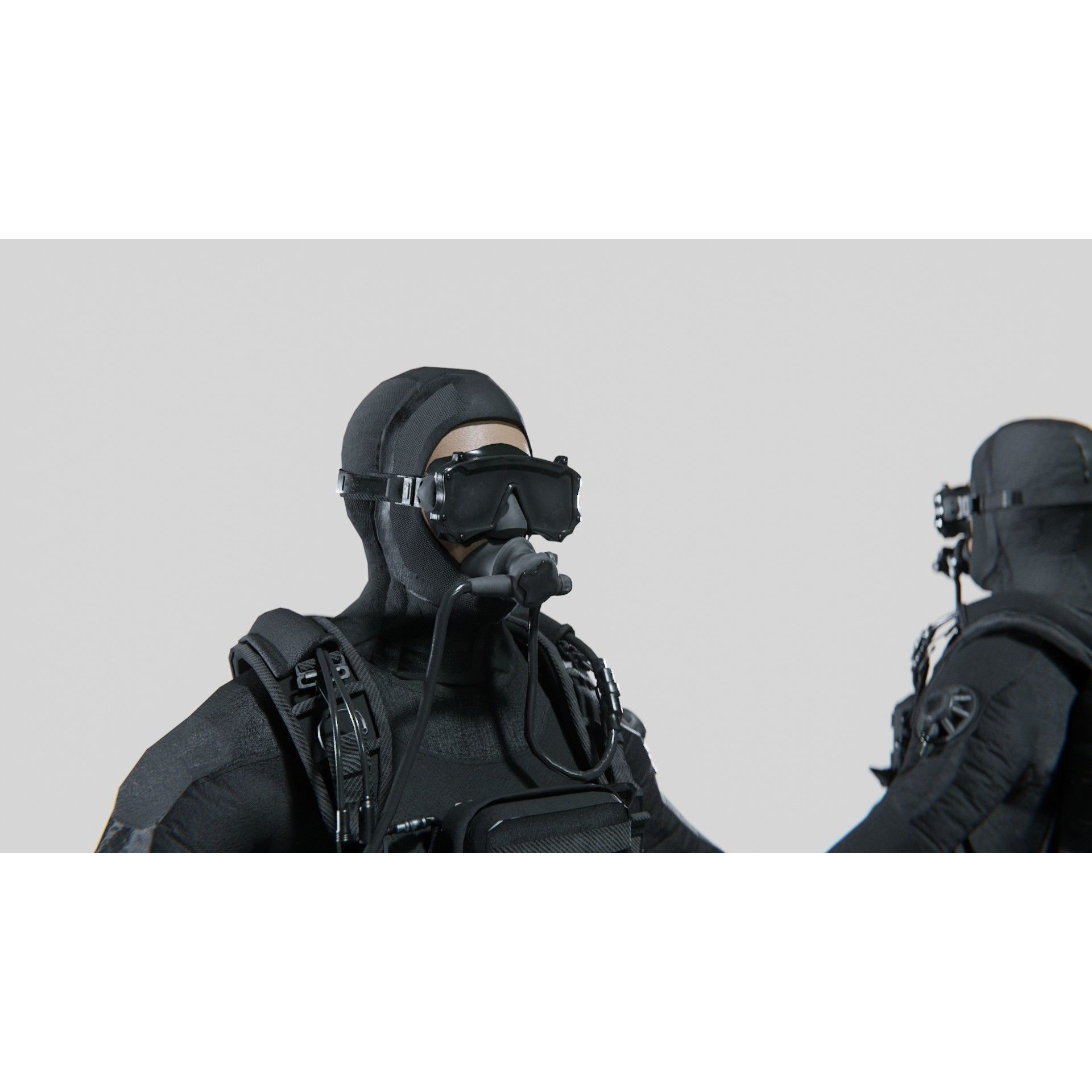 Soldier Diver Suit - Low-Poly Game-Ready 3D Model - View 7