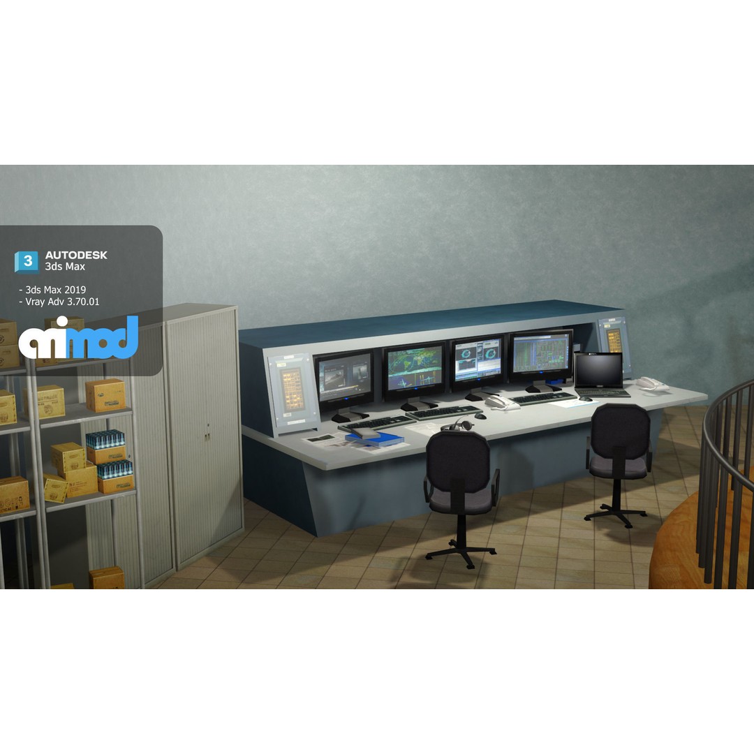 Observatory 3D Model – Detailed Exterior Building for Games, FBX - View 4