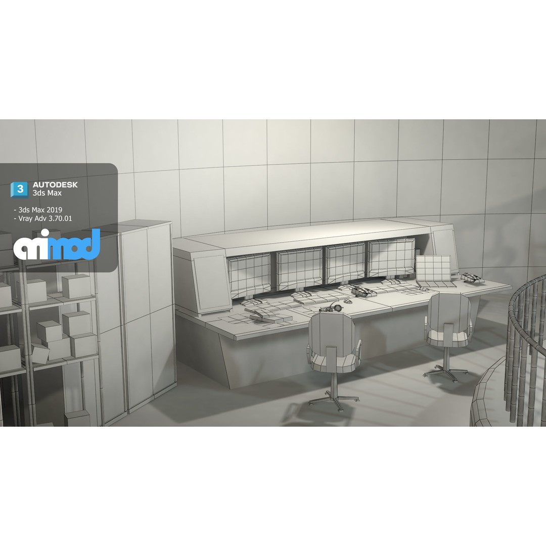 Observatory 3D Model – Detailed Exterior Building for Games, FBX - View 9