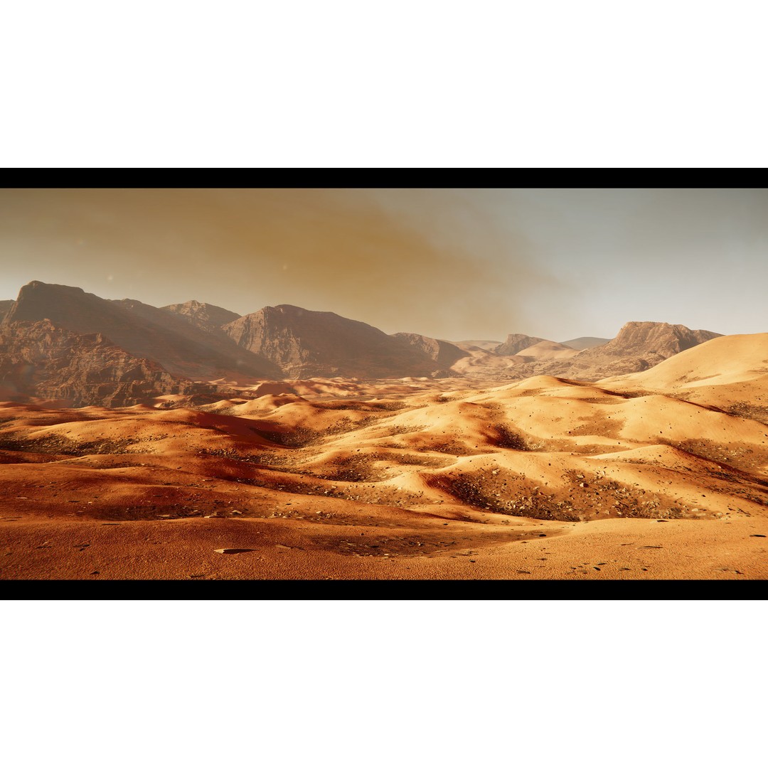 Mars Planet Environment 3D Model – Game Ready Terrain, FBX - View 12