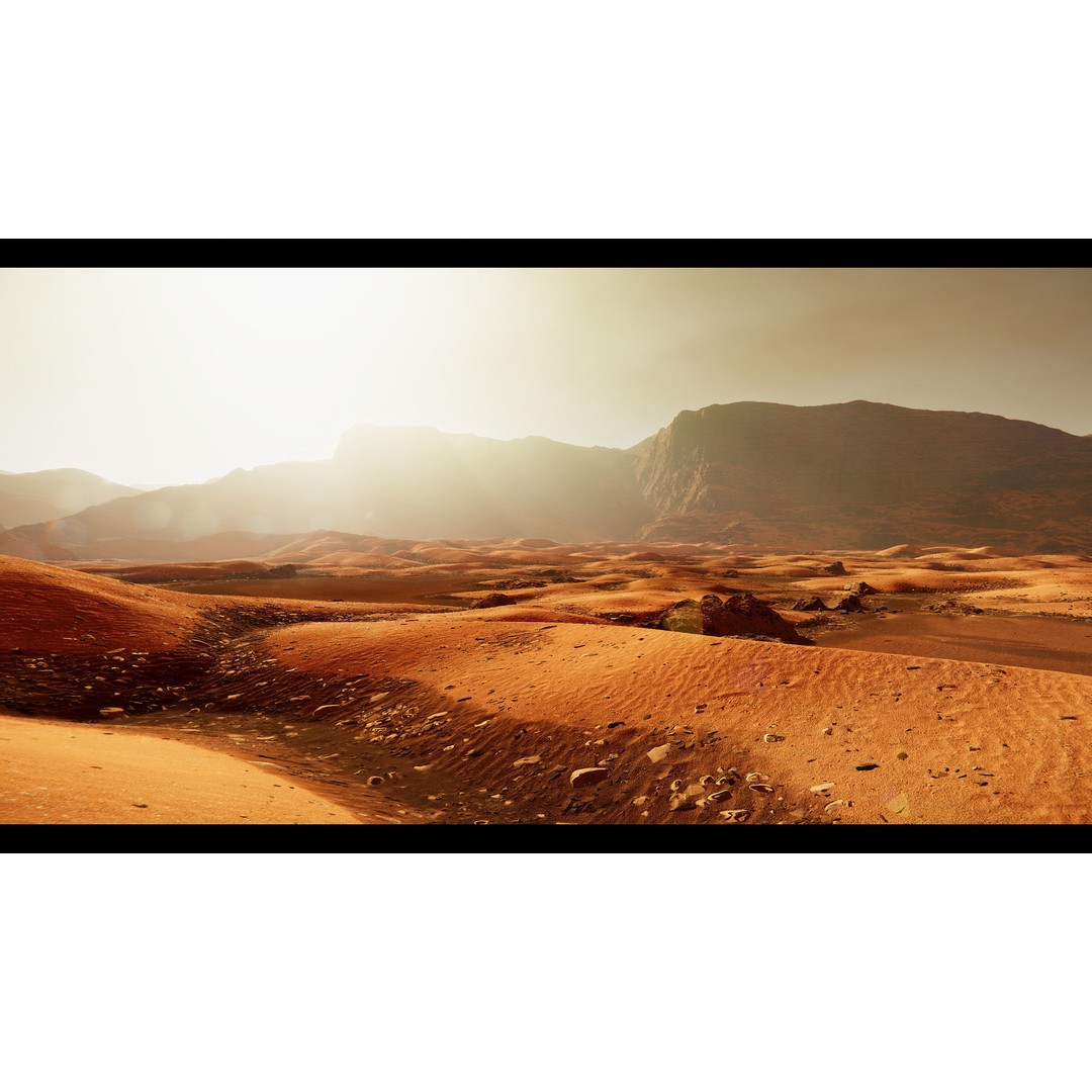 Mars Planet Environment 3D Model – Game Ready Terrain, FBX - View 14