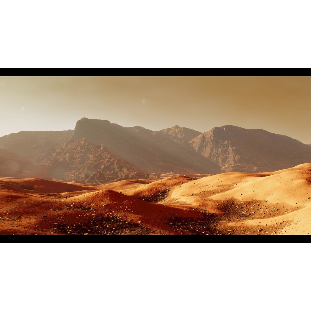 Mars Planet Environment 3D Model – Game Ready Terrain, FBX - View 16