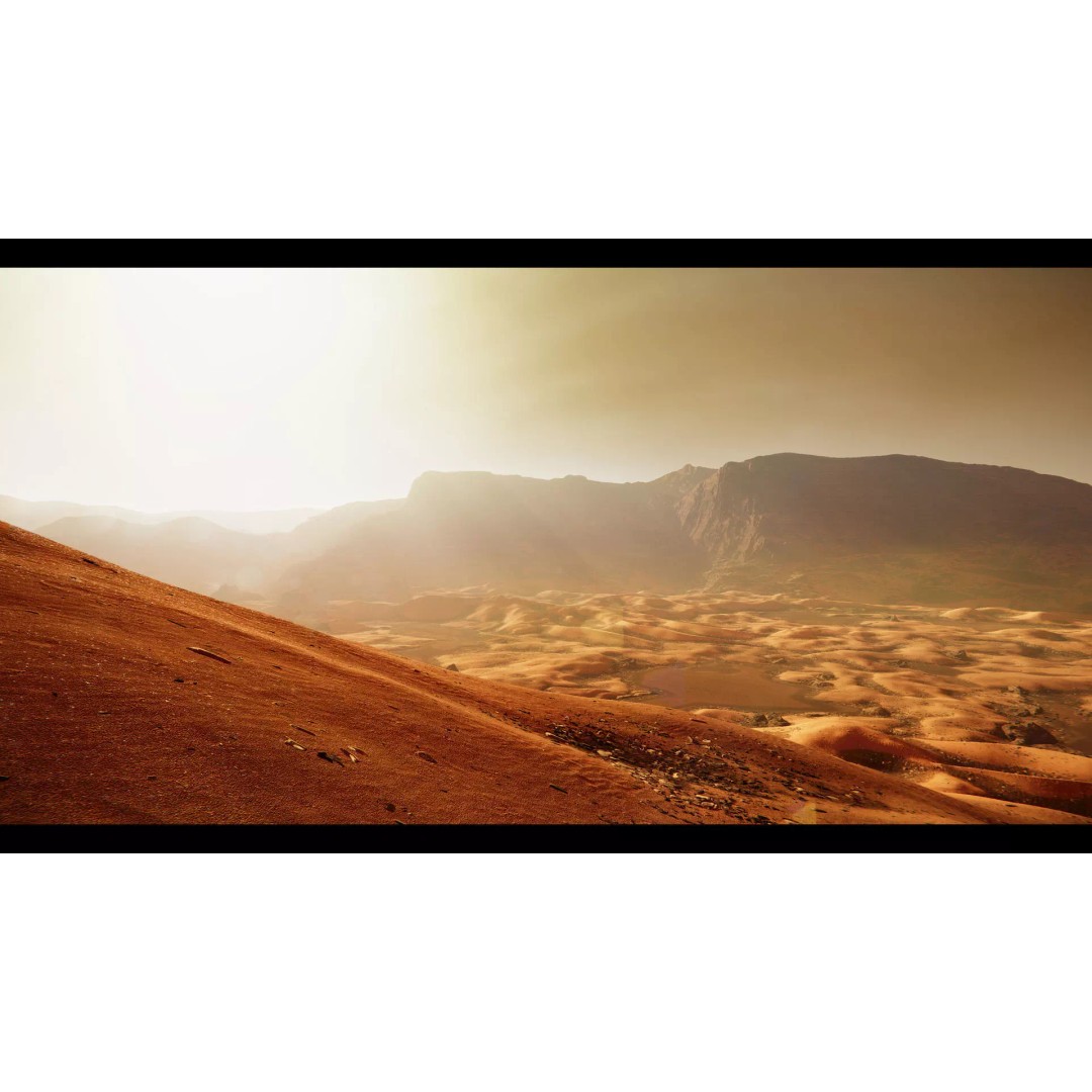 Mars Planet Environment 3D Model – Game Ready Terrain, FBX - View 2