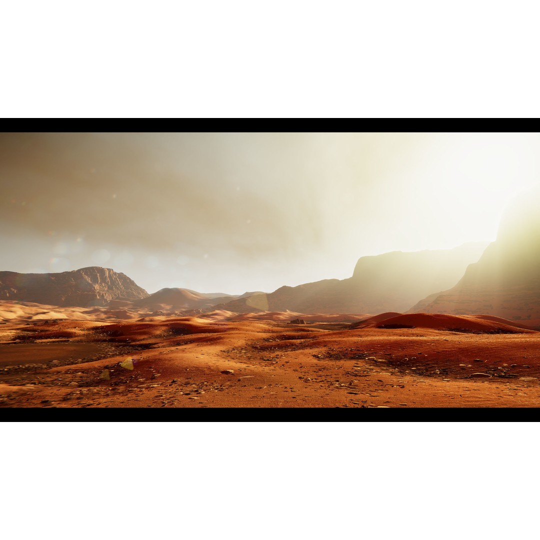 Mars Planet Environment 3D Model – Game Ready Terrain, FBX - View 5